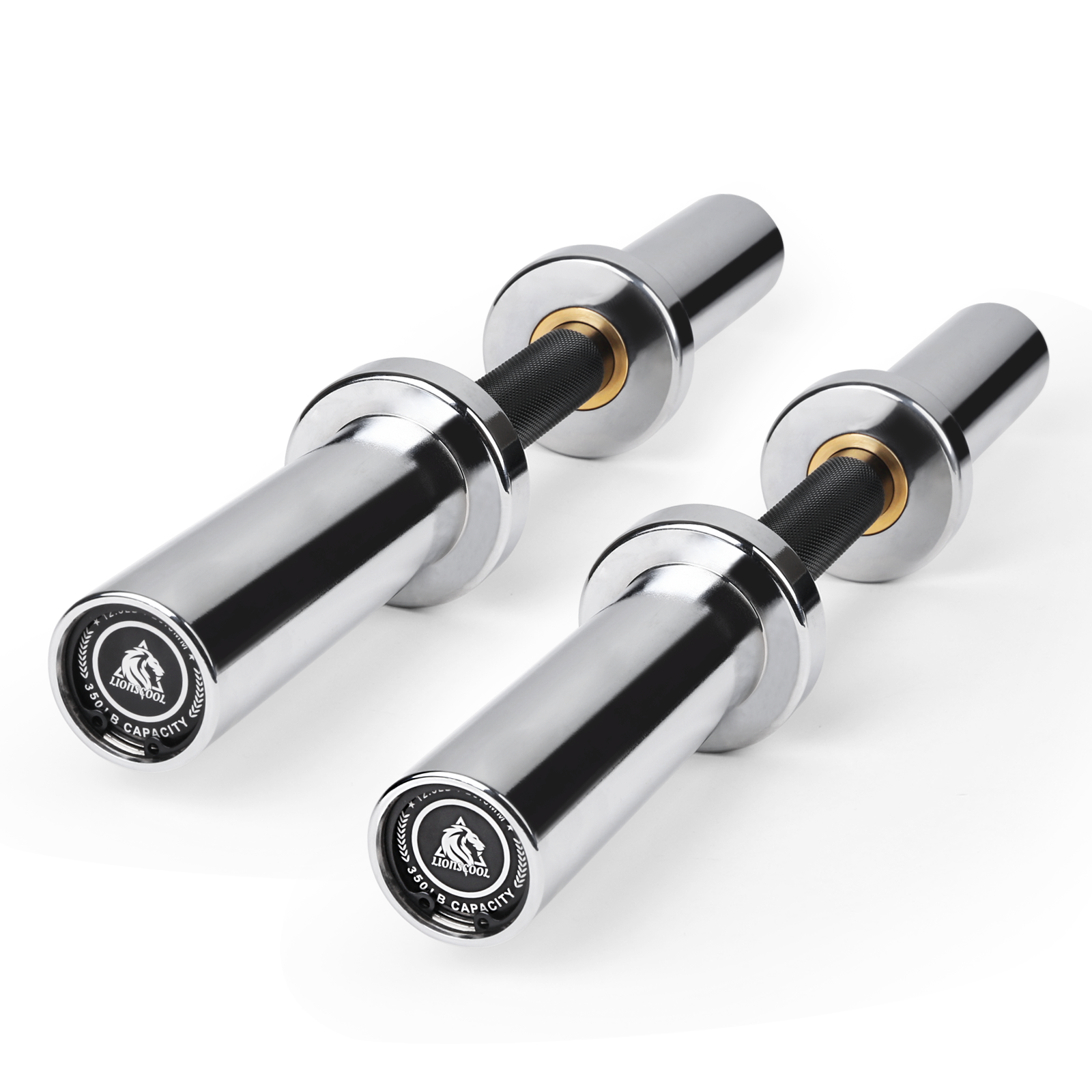 LIONSCOOL Adjustable Loadable Dumbbell Bar Set – 16”/20” Olympic Handles for 2” Plates LIONSCOOL