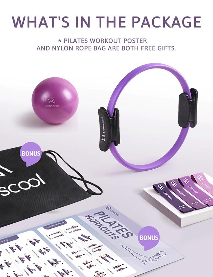 LIONSCOOL PILATES RING SET - Purple LIONSCOOL