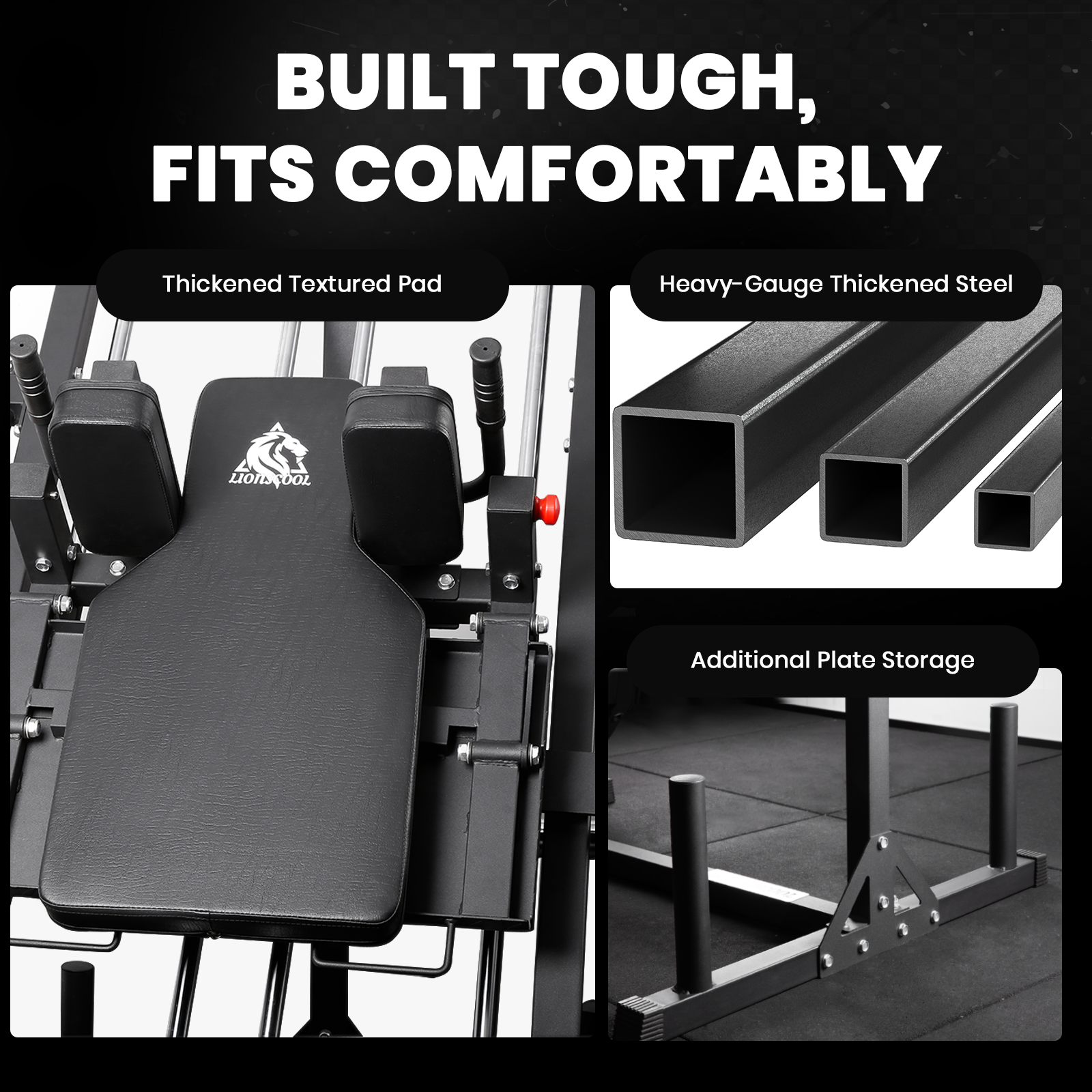 LIONSCOOL Iso Leg Press Hack Squat 3-in-1 Machine LIONSCOOL