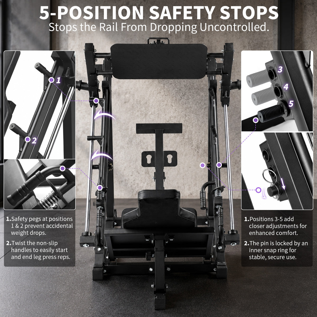Lionscool 2-in-1 Linear Row Machine & Leg Press machine LIONSCOOL