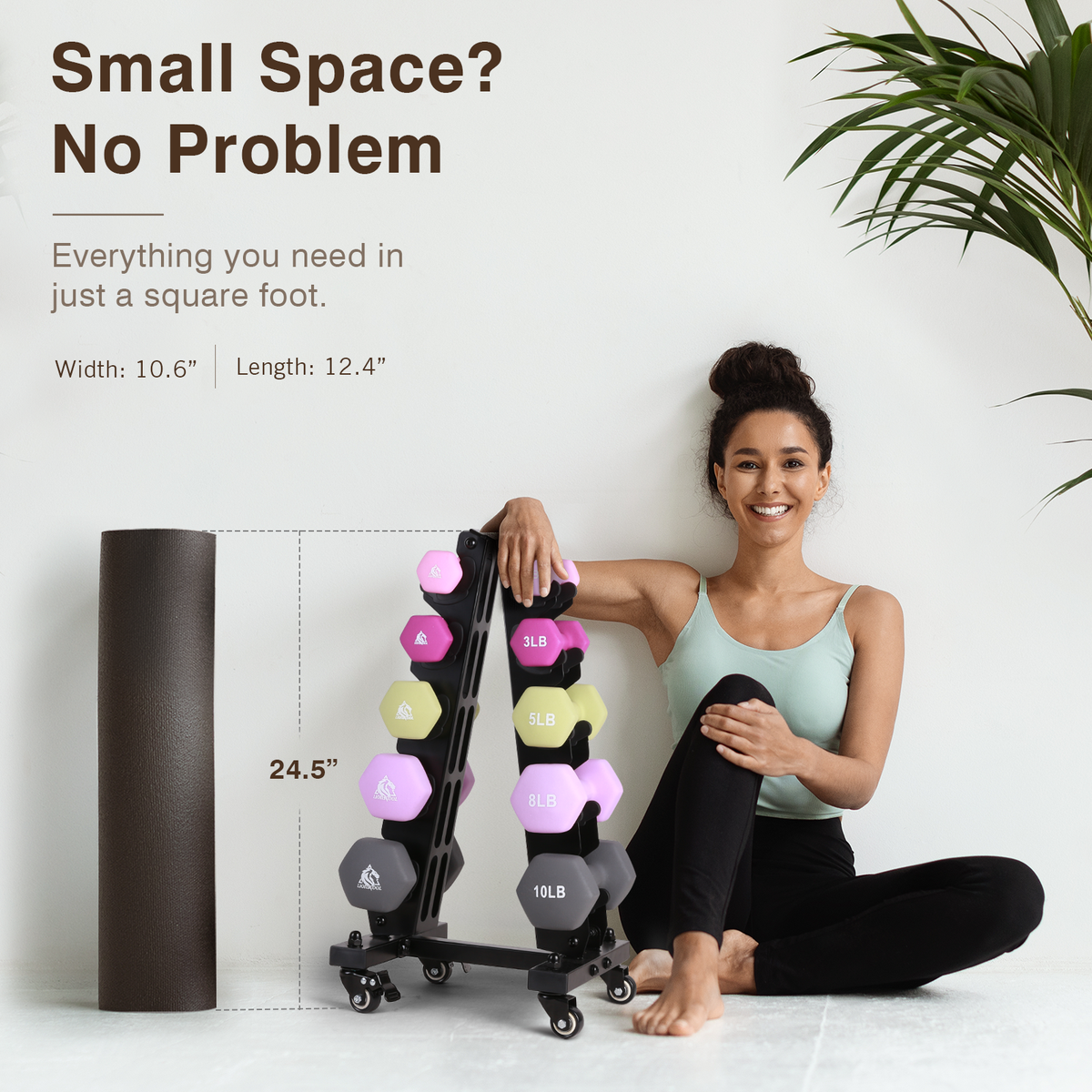 Neoprene Dumbbell Set with Rack LIONSCOOL