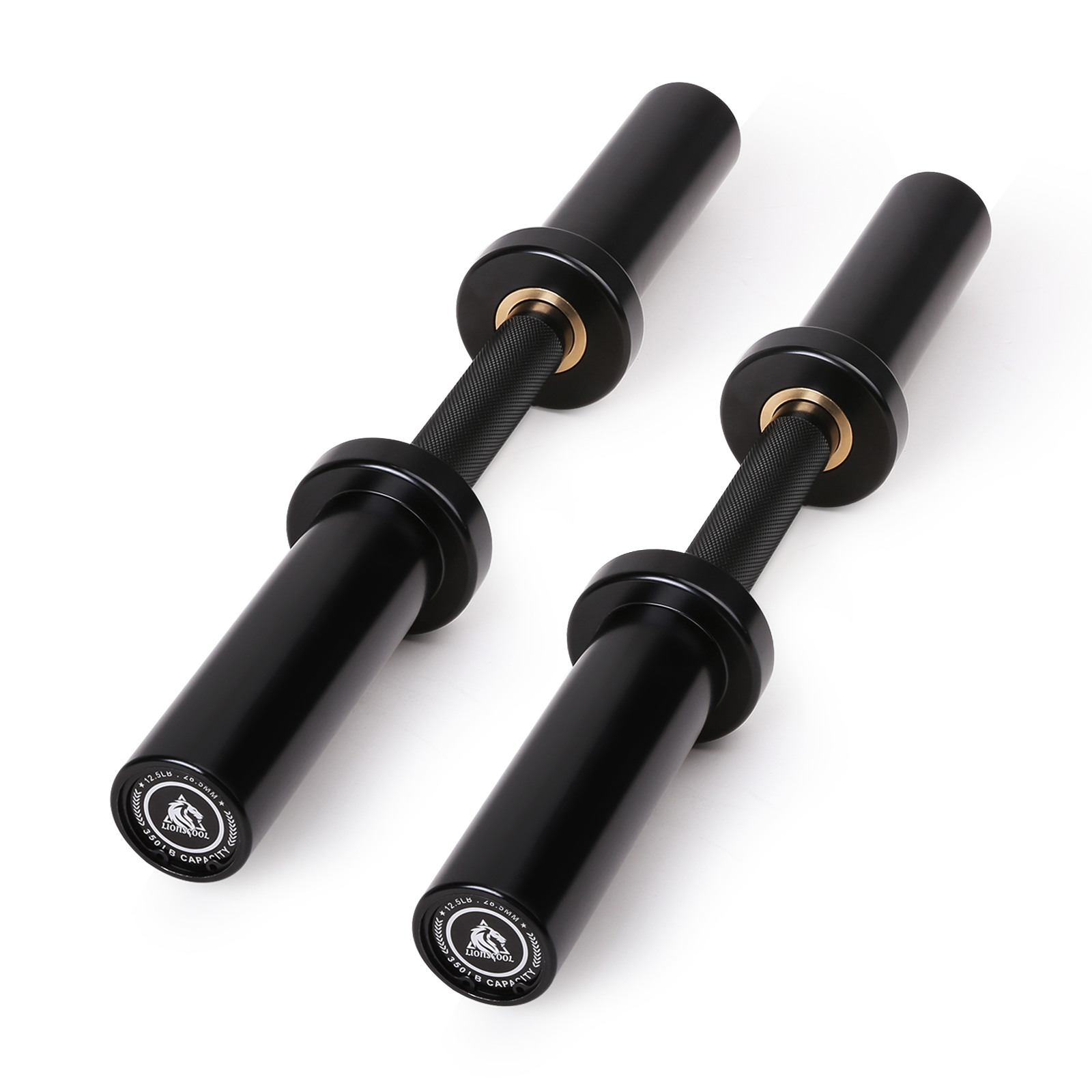 LIONSCOOL Adjustable Loadable Dumbbell Bar Set – 16”/20” Olympic Handles for 2” Plates LIONSCOOL