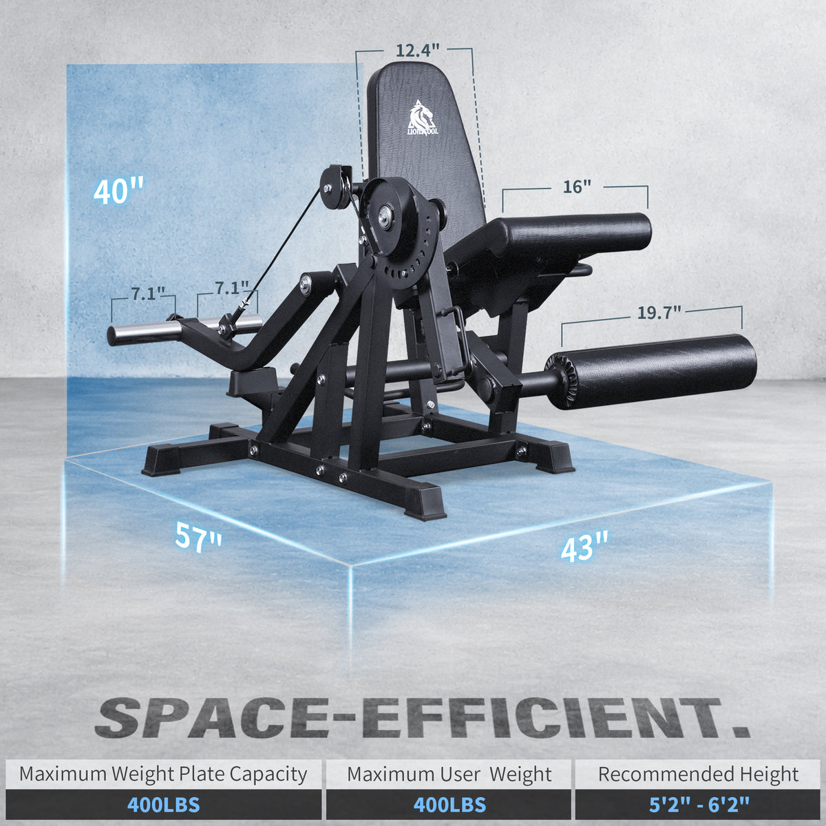 LIONSCOOL Leg Extension and Curl Machine V4.0 LIONSCOOL