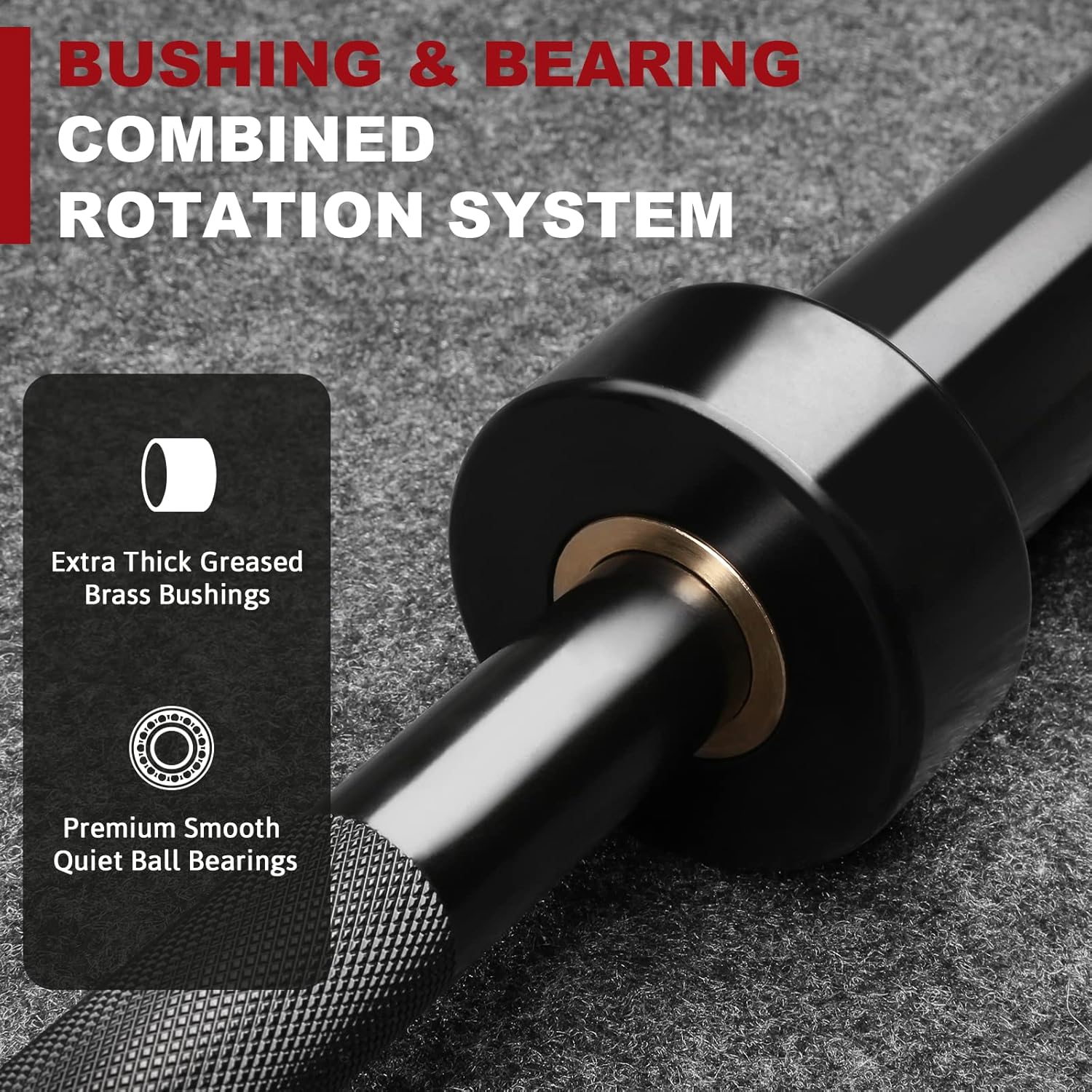 LIONSCOOL 4.9ft Olympic Barbell –  500LB Capacity LIONSCOOL