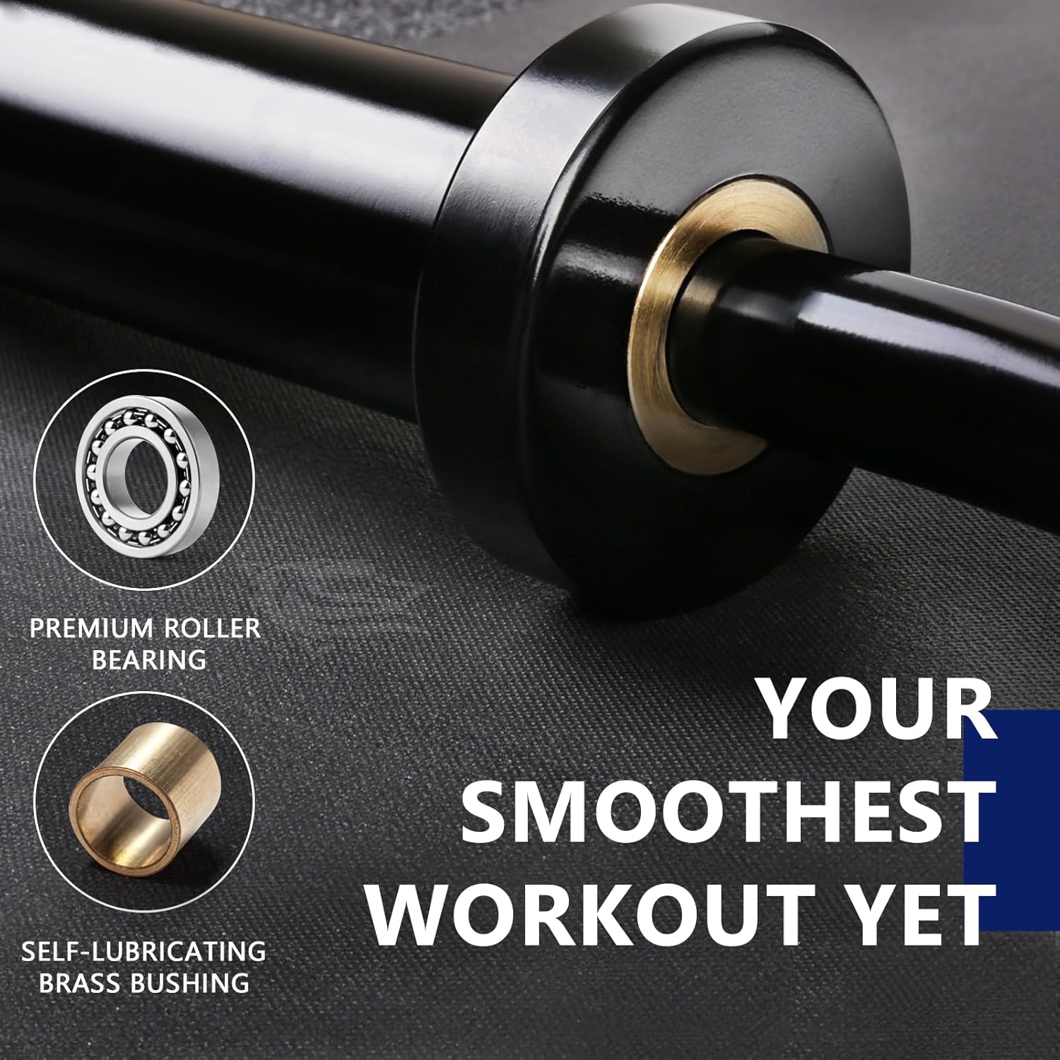 LIONSCOOL Curl bar for Strength Training and Olympic Weightlifting, 2 Inch Bar for Squats, Curls, Deadlifts, Presses, Hip Thrusts, 350LBS Weight Capacity Available(EZ Bar+85LB grip weight plates) LIONSCOOL