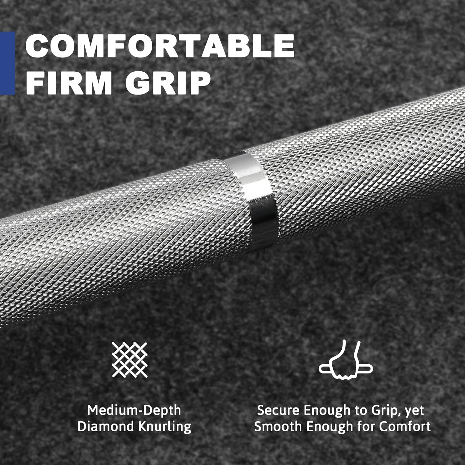 LIONSCOOL 6ft Olympic Barbell - 2 Inch Bar for Squats, 700LBS Weight Capacity LIONSCOOL