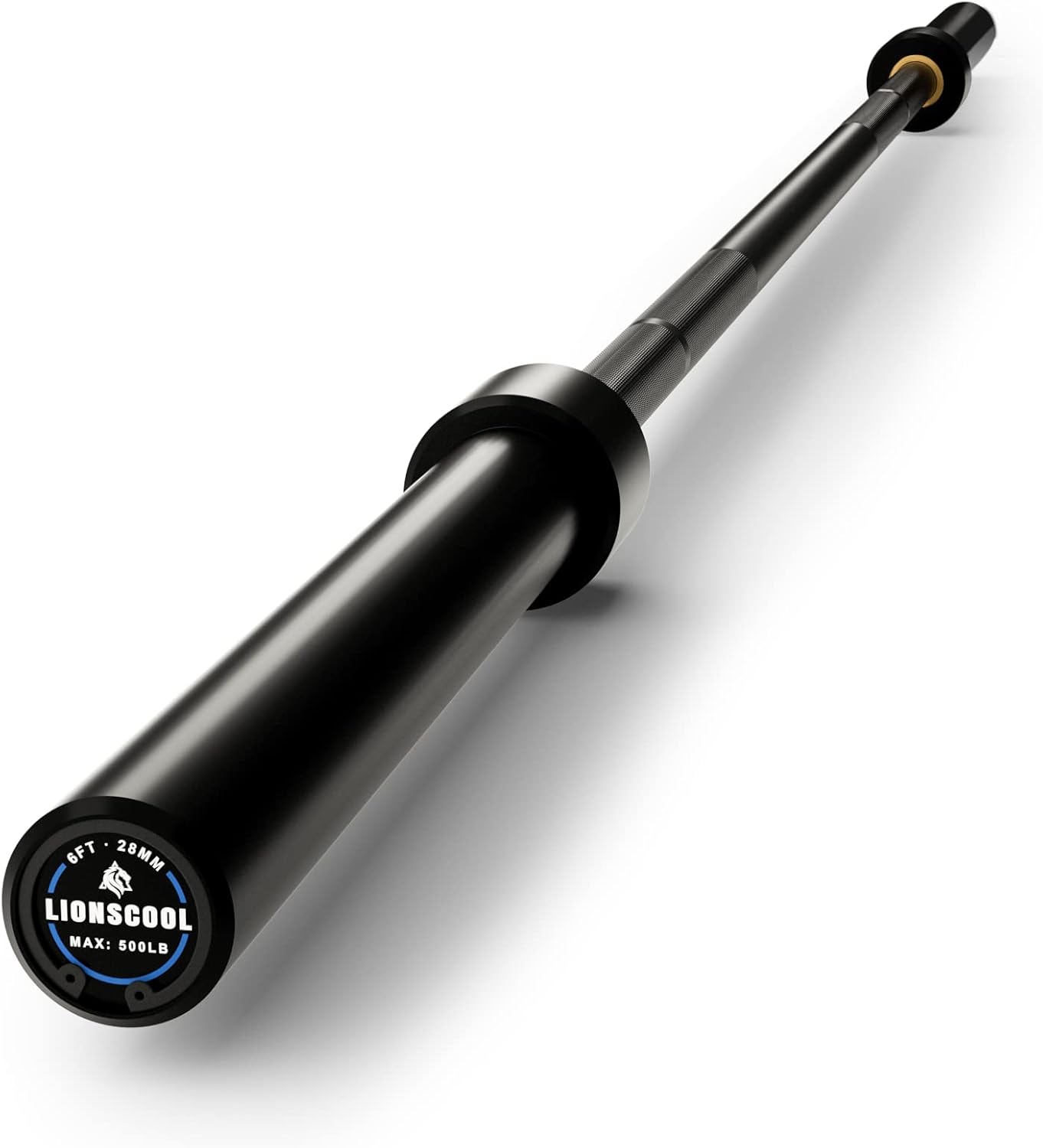 LIONSCOOL 6ft Olympic Barbell - 2 Inch Bar for Squats, 700LBS Weight Capacity LIONSCOOL