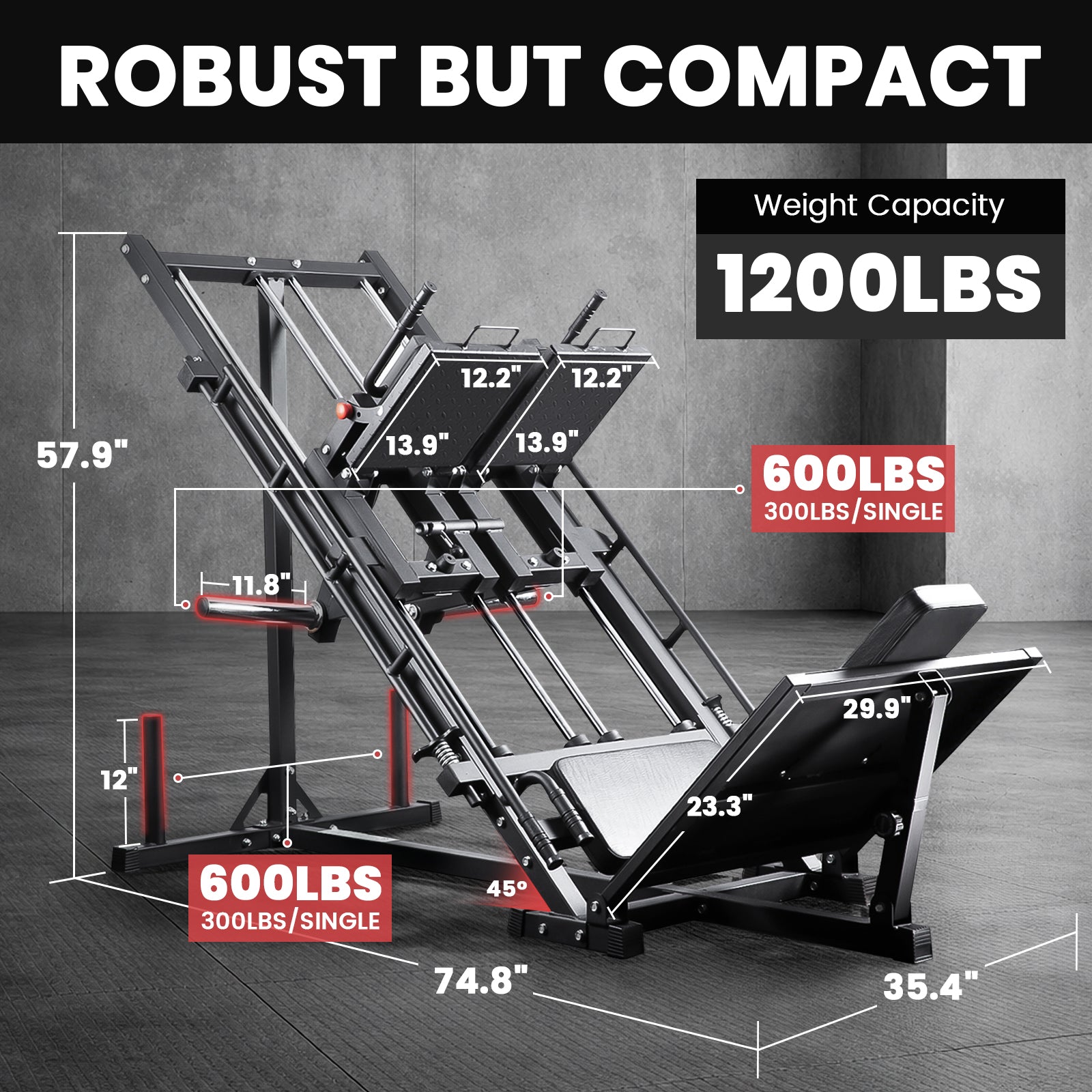 LIONSCOOL Iso Leg Press Hack Squat 3-in-1 Machine LIONSCOOL