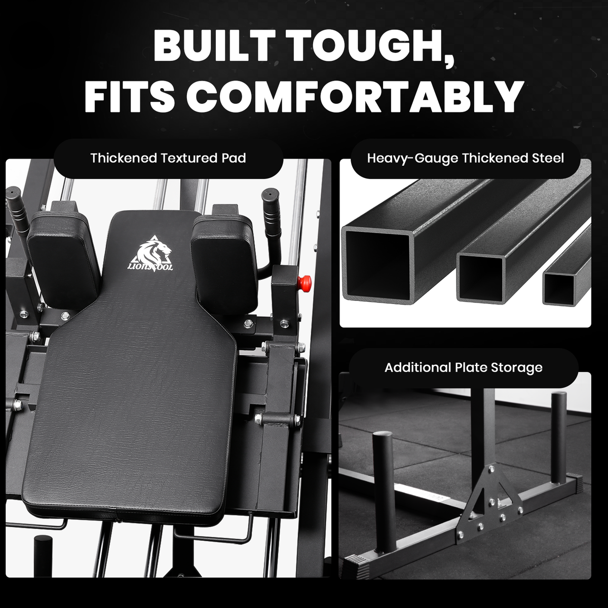 LIONSCOOL Iso Leg Press Hack Squat 3-in-1 Machine LIONSCOOL