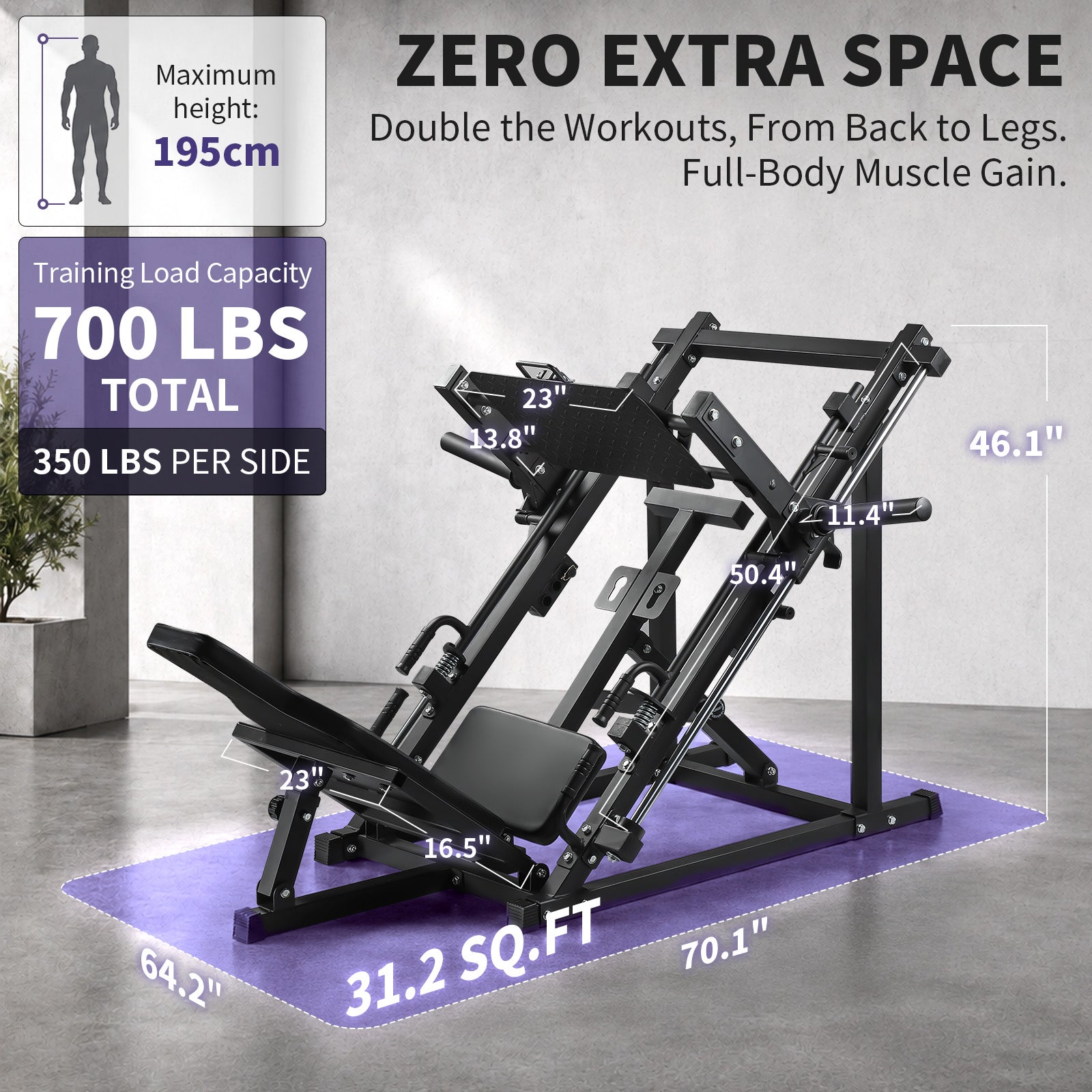 Lionscool 2-in-1  Linear Row Machine & Leg Press machine LIONSCOOL