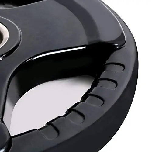 LIONSCOOL 2-Inch Rubber Coated Olympic Grip Plate for Strength Training, Weightlifting and Bodybuilding, Solid Cast Iron Weight Plates for Barbell LIONSCOOL